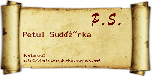 Petul Sudárka névjegykártya